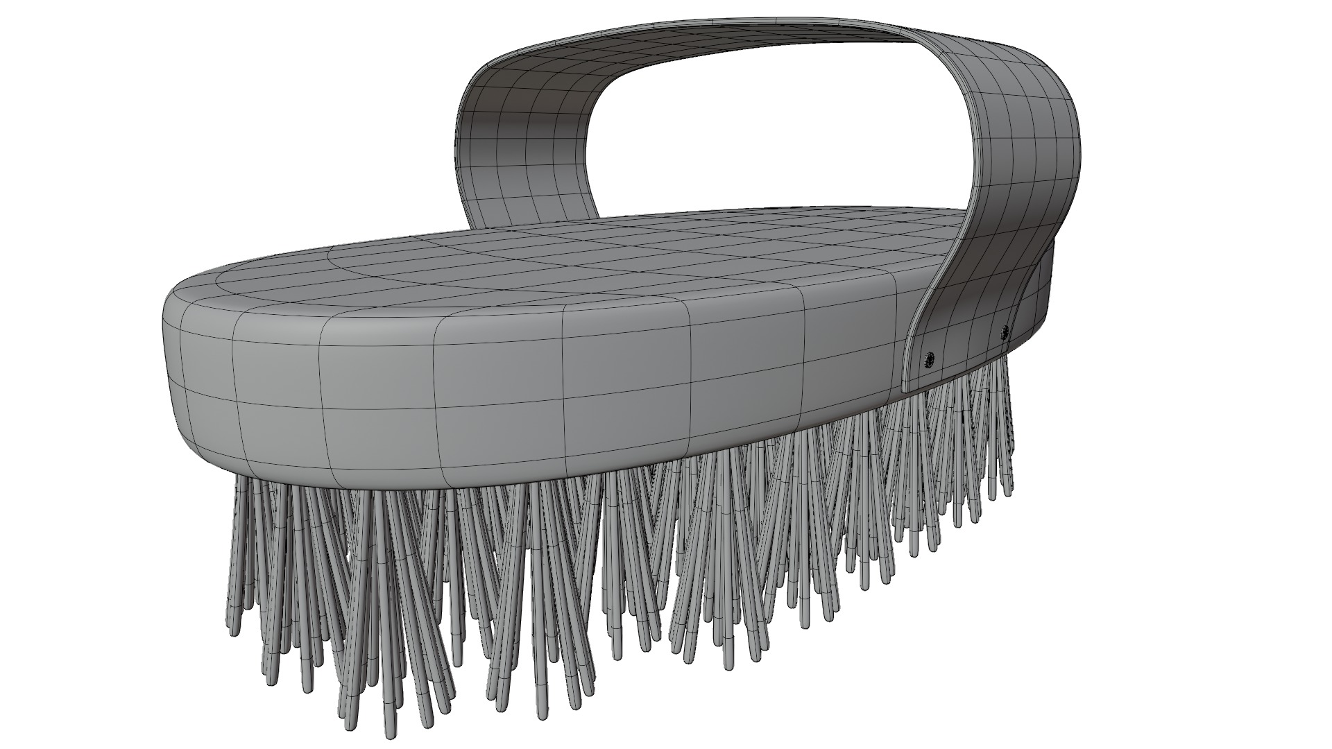 Horse Brush Low-poly 3D model_9