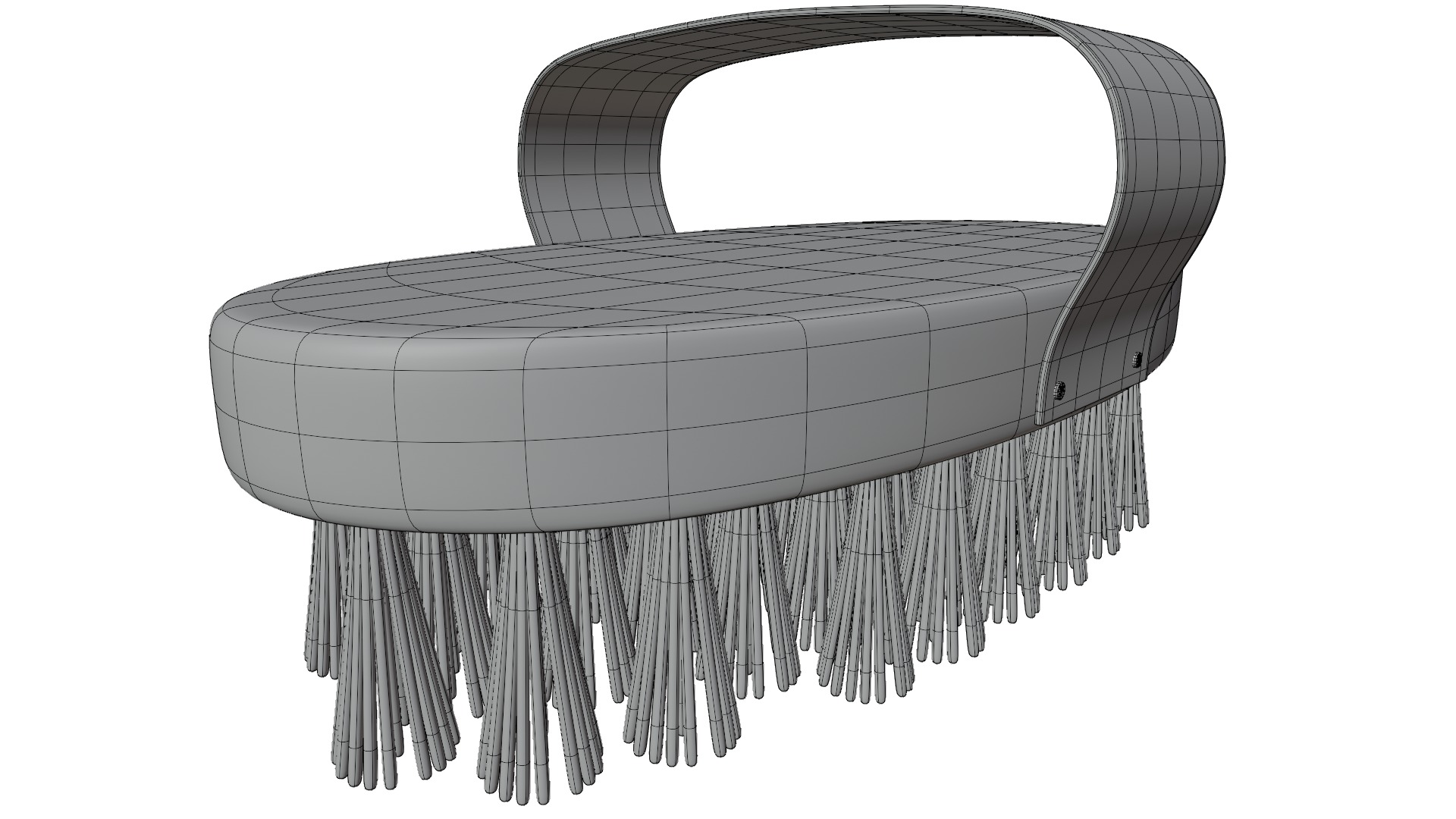 Horse Brush Low-poly 3D model_12