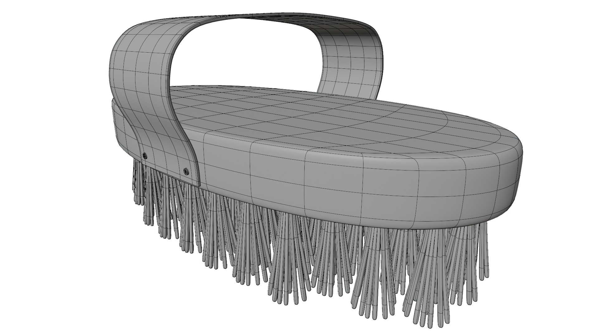 Horse Brush Low-poly 3D model_16