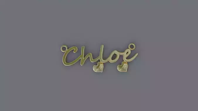 Jewelry Necklace Pendant Chloe  3D Print 3D print model