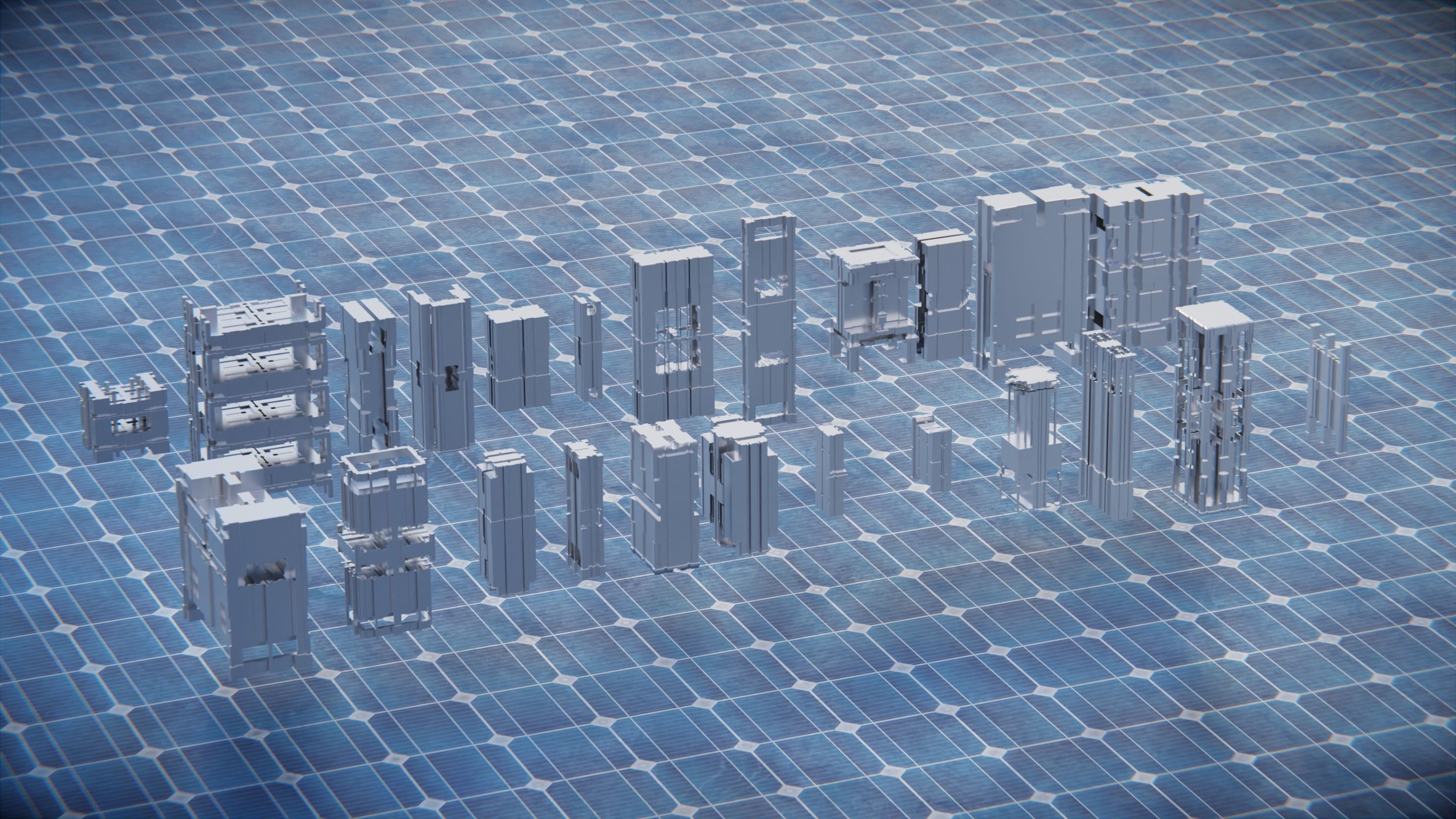 700 PART SCIFI KITBASH Low-poly 3D model_11