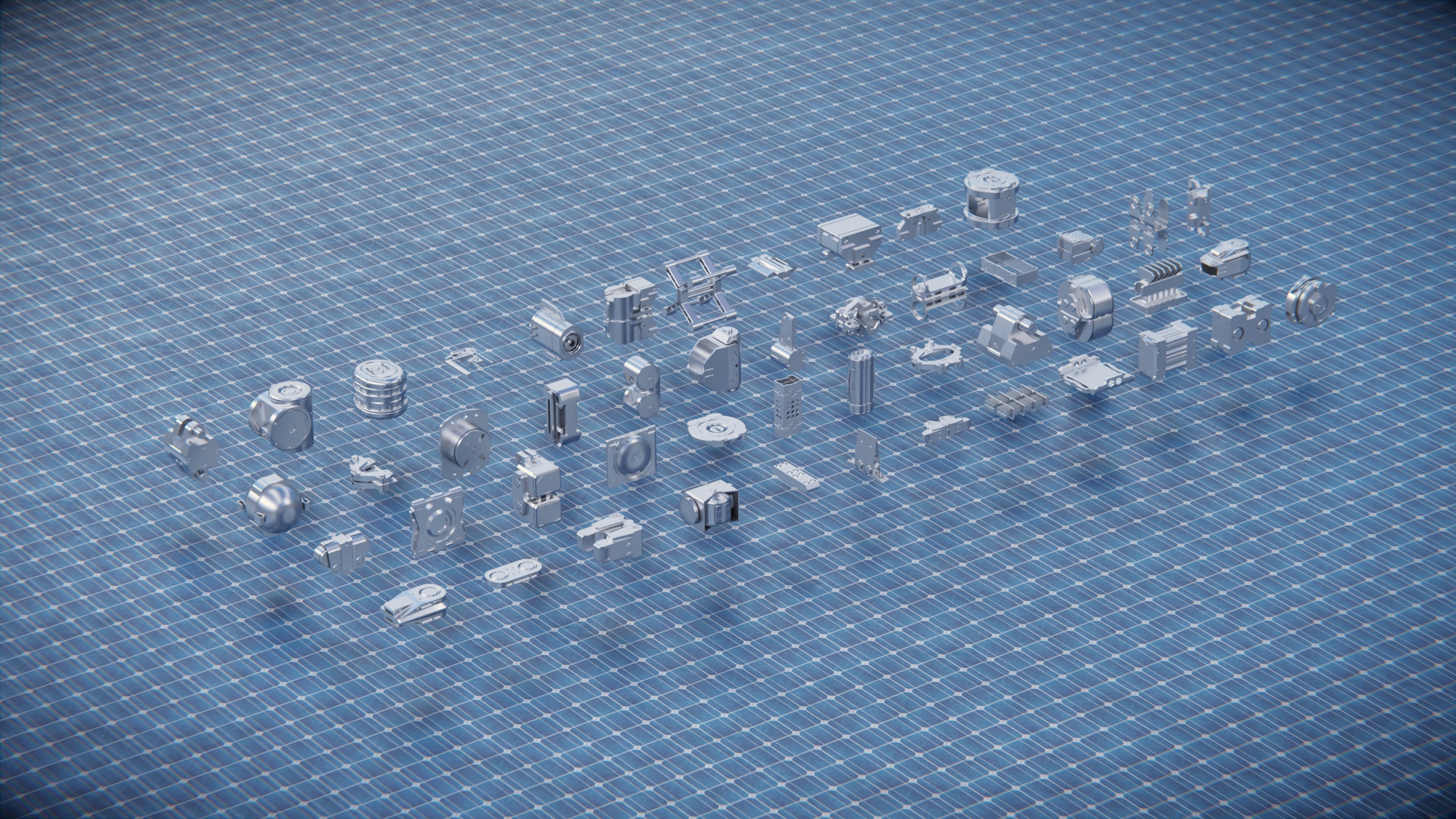 700 PART SCIFI KITBASH Low-poly 3D model_9