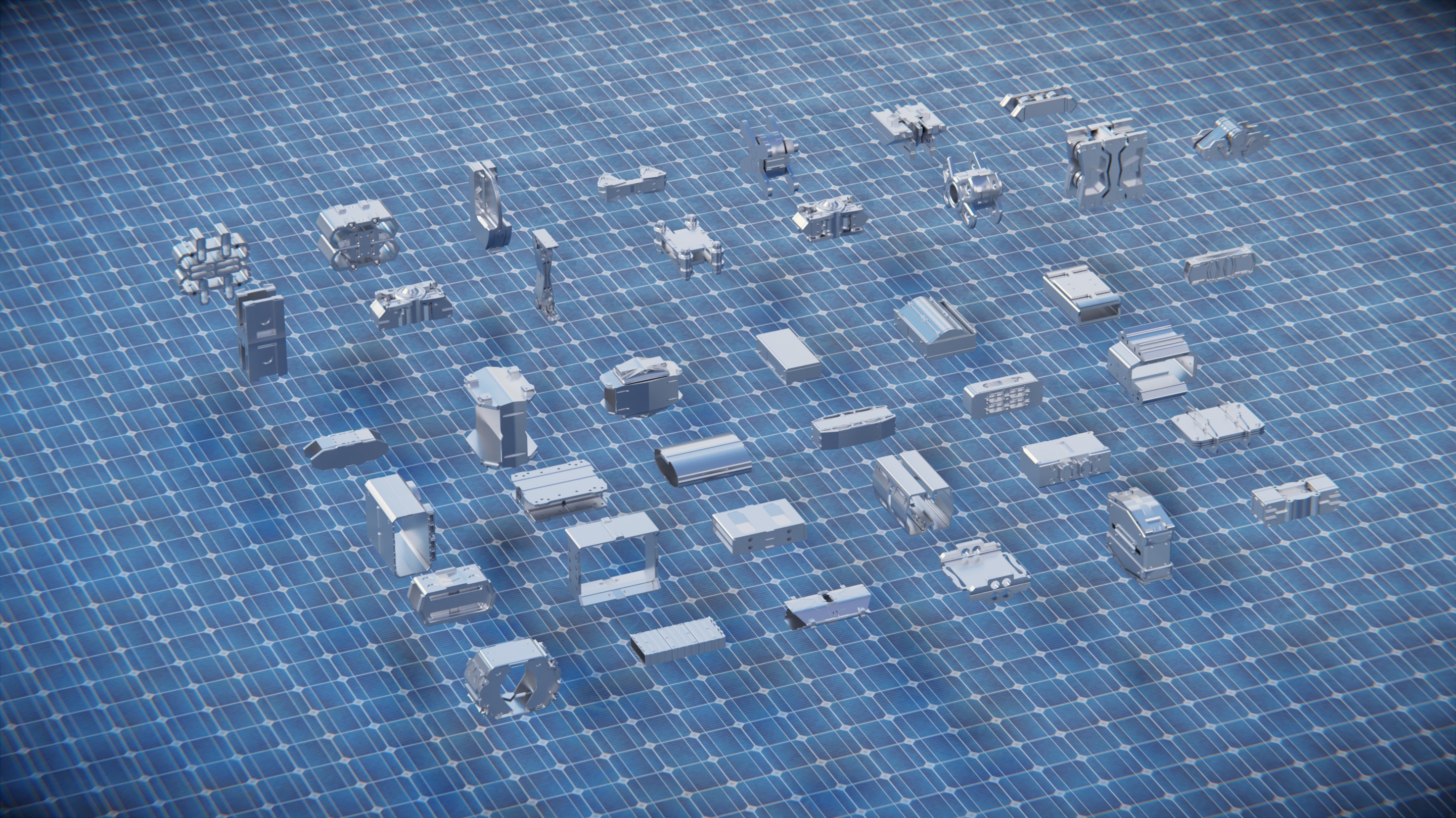 700 PART SCIFI KITBASH Low-poly 3D model_8