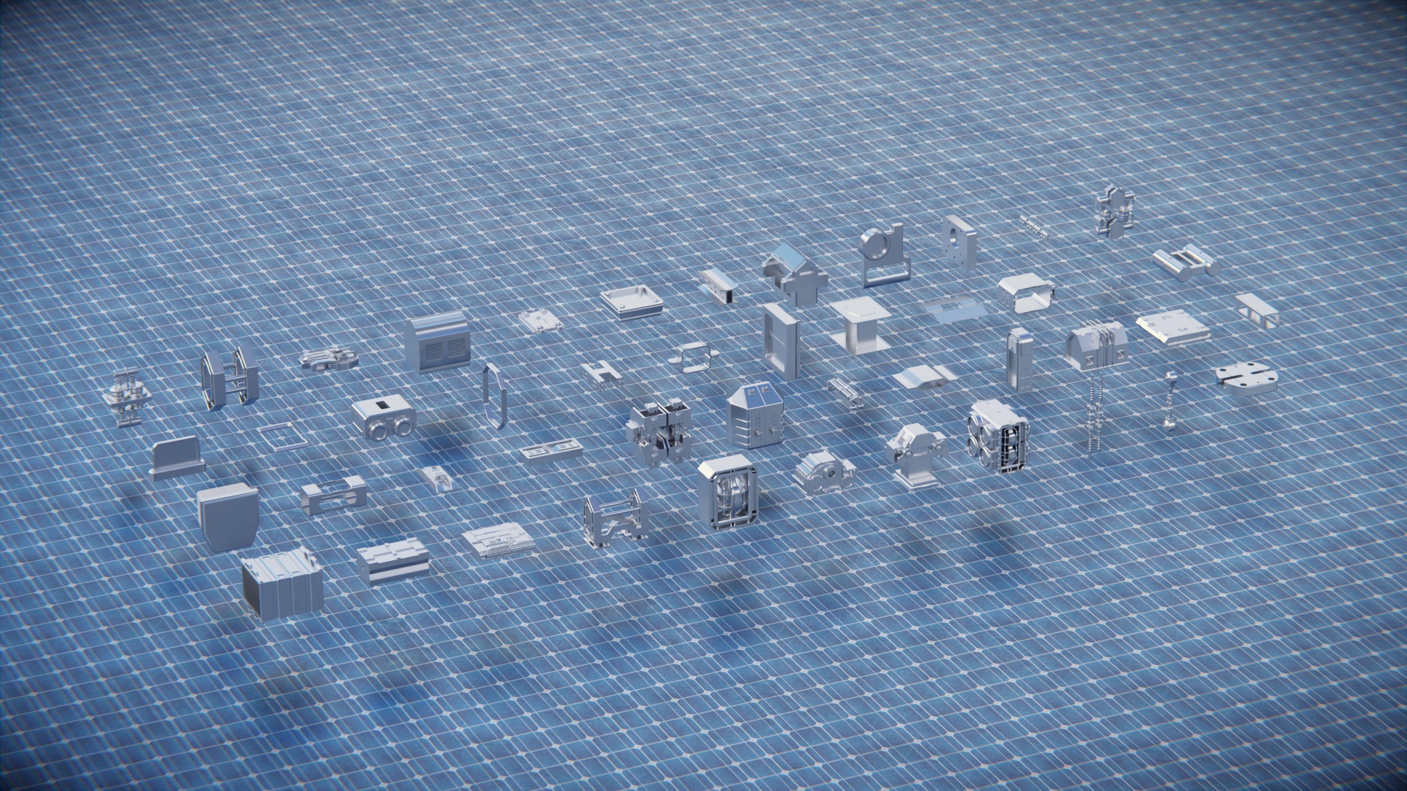 700 PART SCIFI KITBASH Low-poly 3D model_6