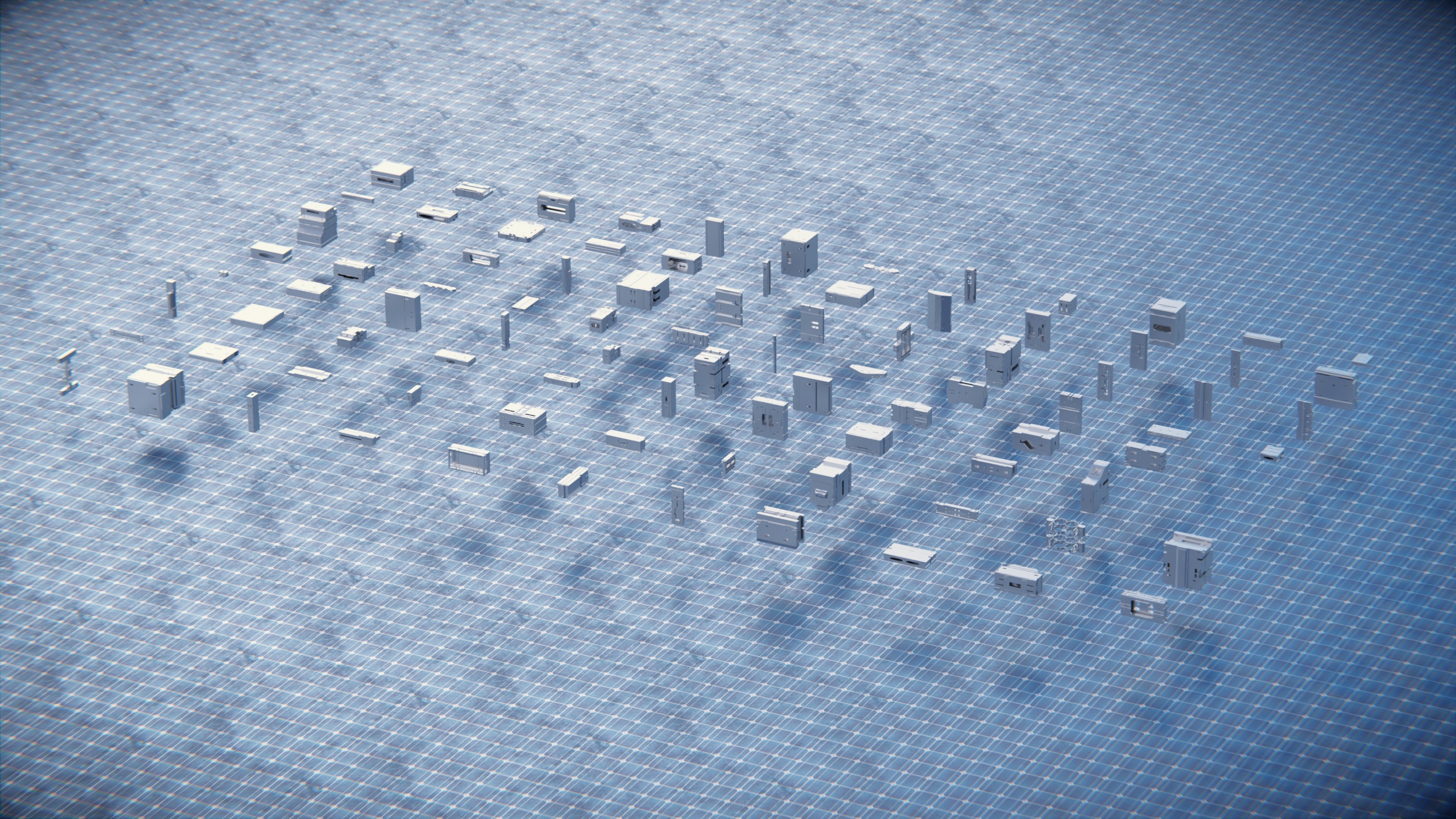 700 PART SCIFI KITBASH Low-poly 3D model_5