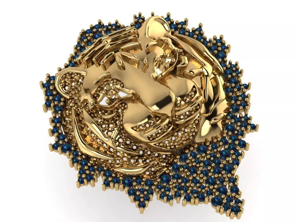 lion necklace 3D print model