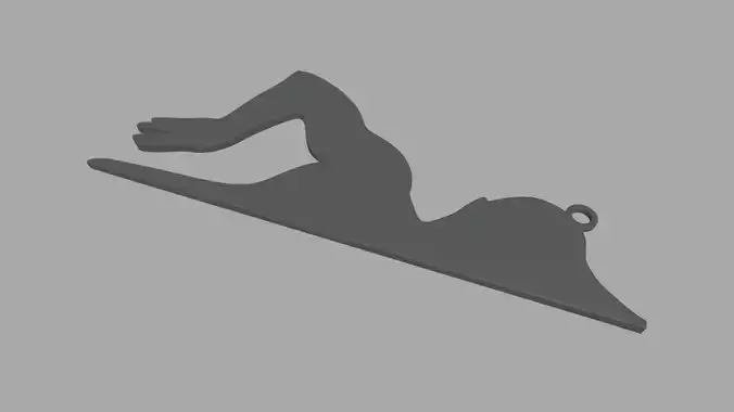 Swimming Natation Key Ring Chain 02