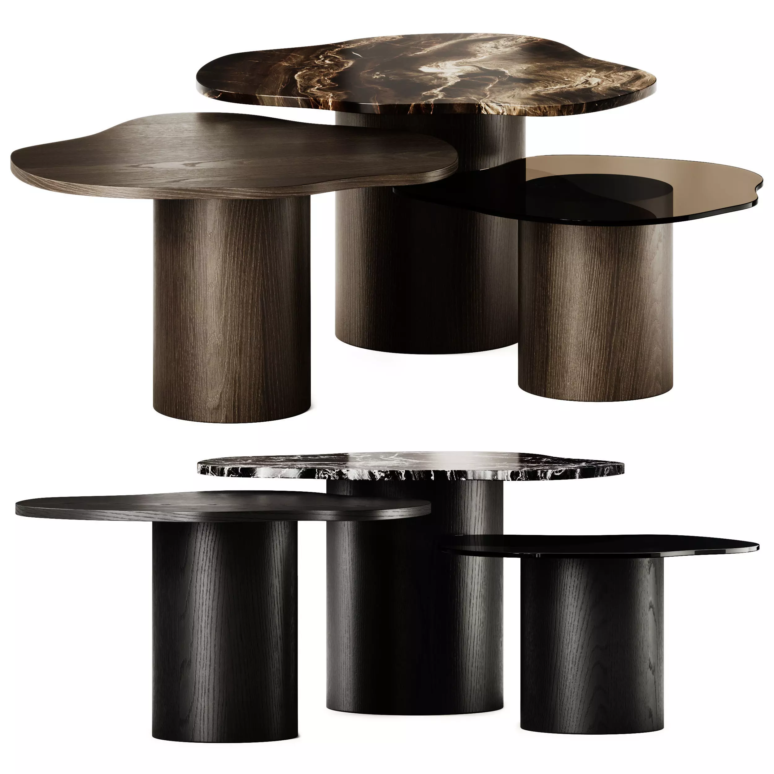 Stylish Club Natur Coffee Table 3D model