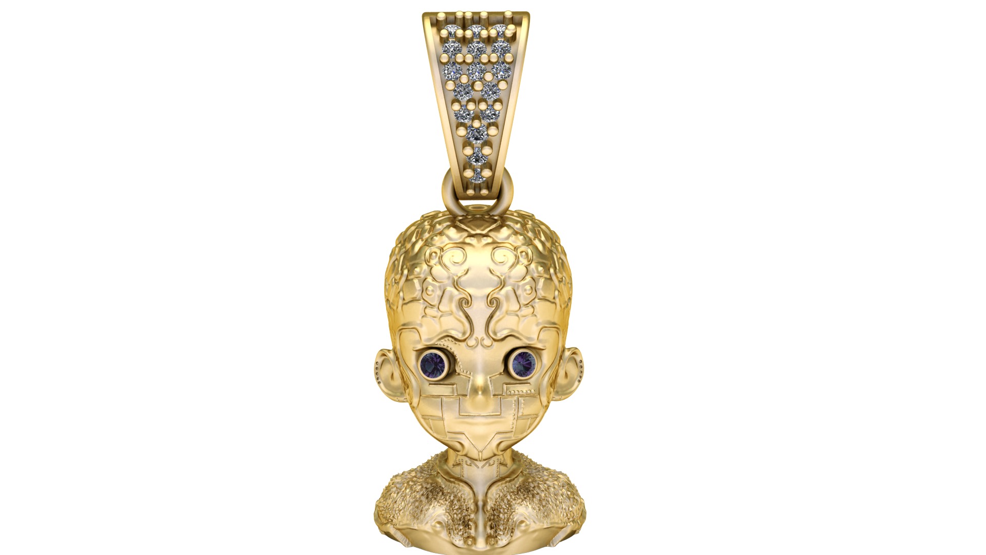 ROBOT CHARACTER PENDANT 3D-PRINTABLE MODEL  3D print model_3