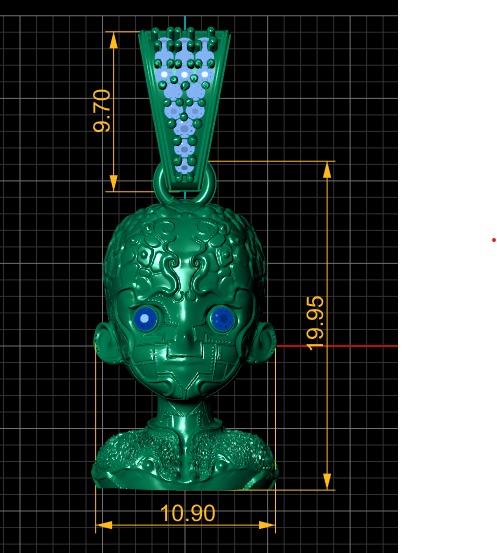ROBOT CHARACTER PENDANT 3D-PRINTABLE MODEL  3D print model_4