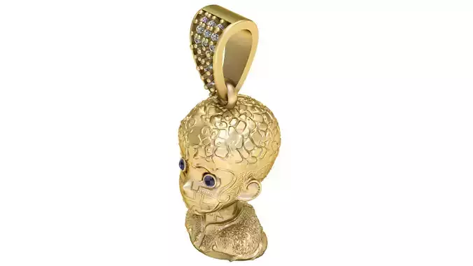 ROBOT CHARACTER PENDANT 3D-PRINTABLE MODEL  3D print model
