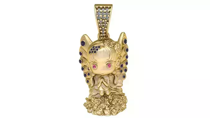 FAIRY PENDANT 3D PRINTABLE MODEL 