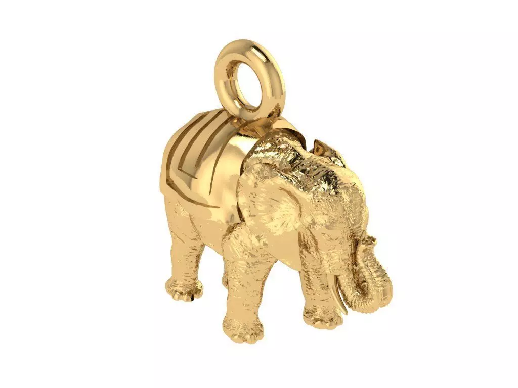 elephant design necklace 3D print model