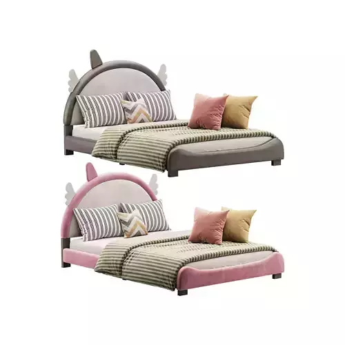 Full Size PU Leather Upholstered Princess Bed