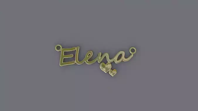 Jewelry Necklace Pendant Elena  3D Print