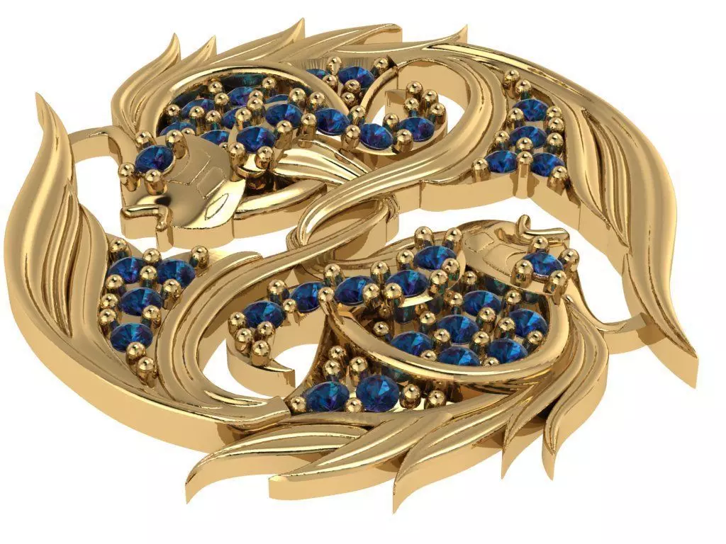 ying yong fish necklace 3D print model