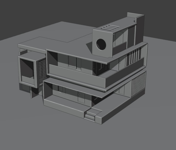 Dream House Low-poly 3D model_5