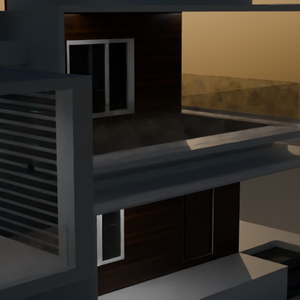 Dream House Low-poly 3D model_2