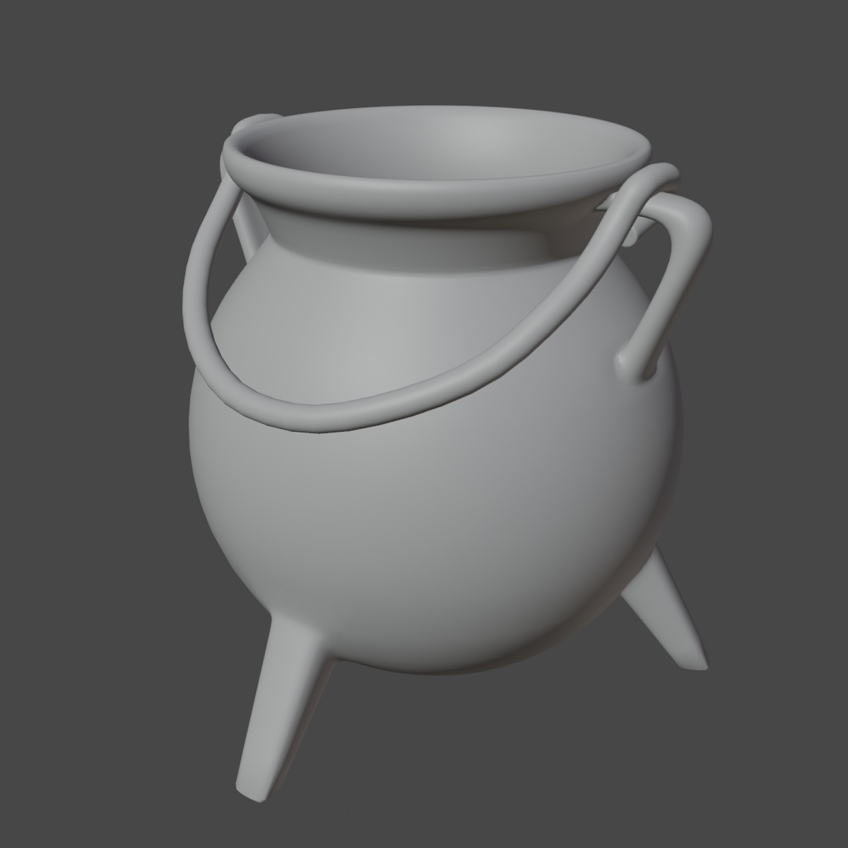 Medieval Cauldron 02 3D model_8