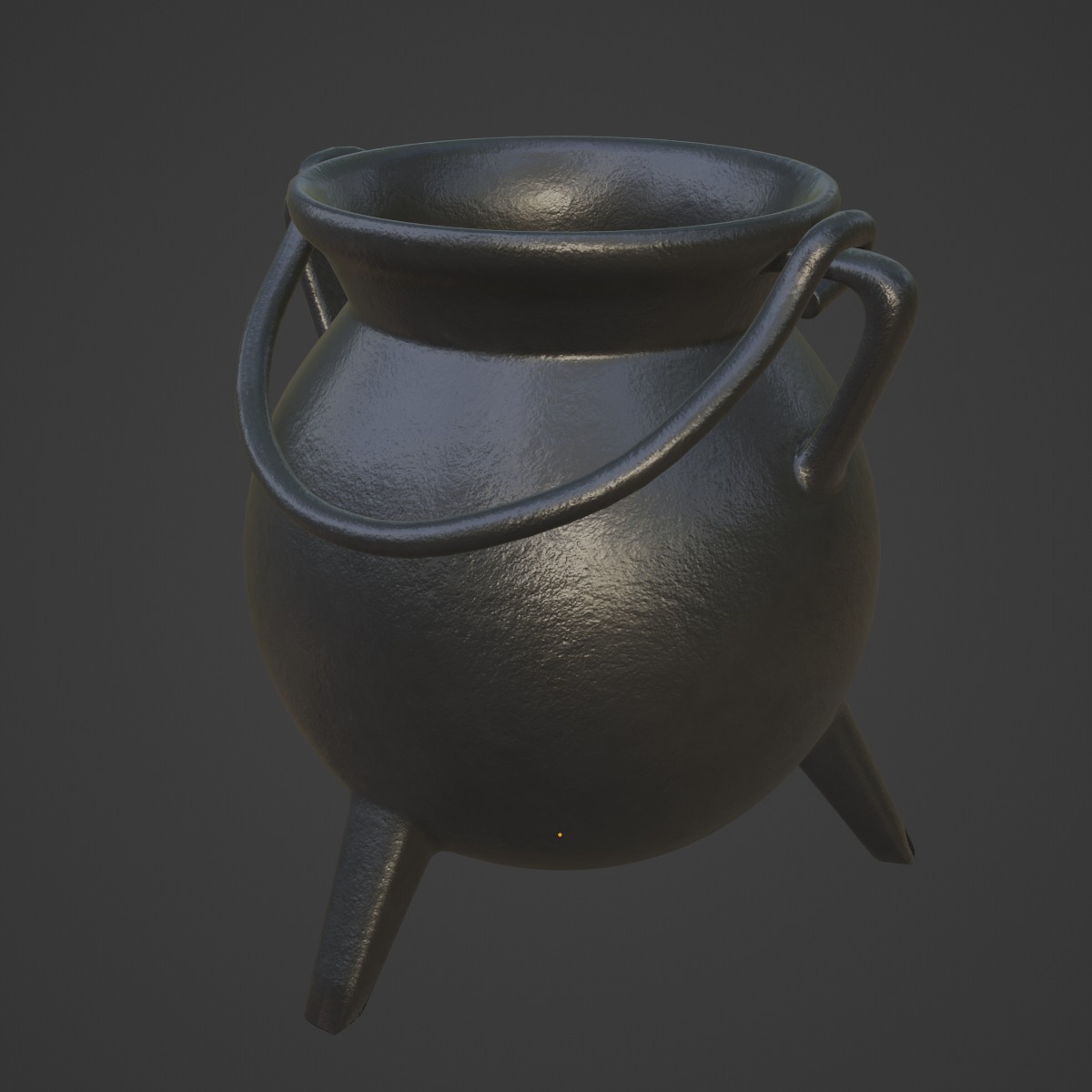 Medieval Cauldron 02 3D model_6