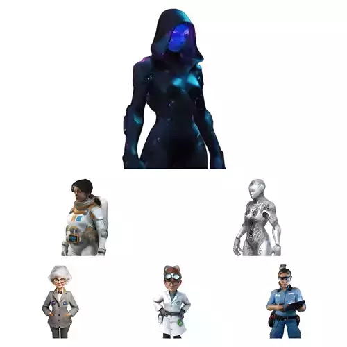 Futuristic Team Ensemble - Sci-Fi Figures Collection