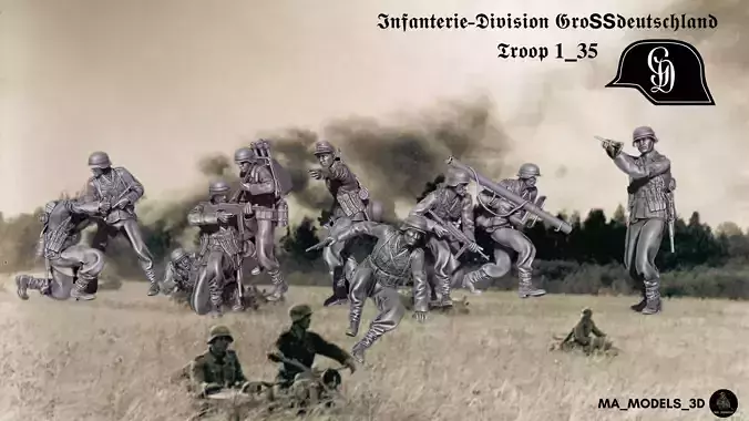 ww2 Infanterie Division Grossdeutschland Troop 1-35 