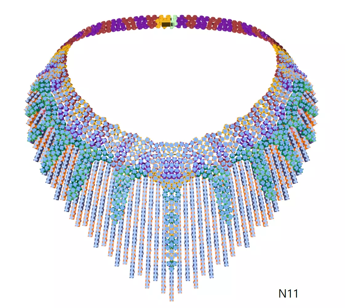 diamond design necklace 3D print model