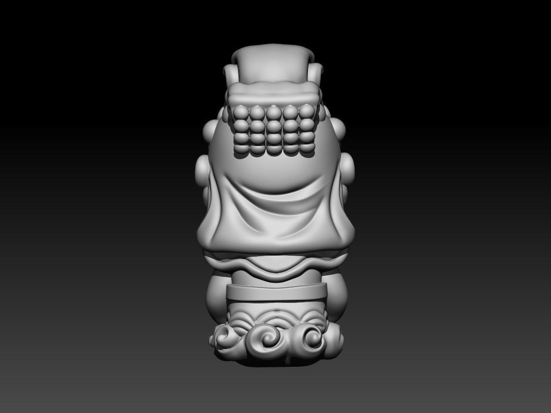 Chibi Chinese Buddha 3D STL 3D print model_1