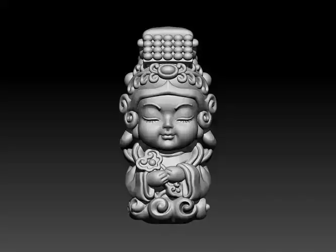 Chibi Chinese Buddha 3D STL