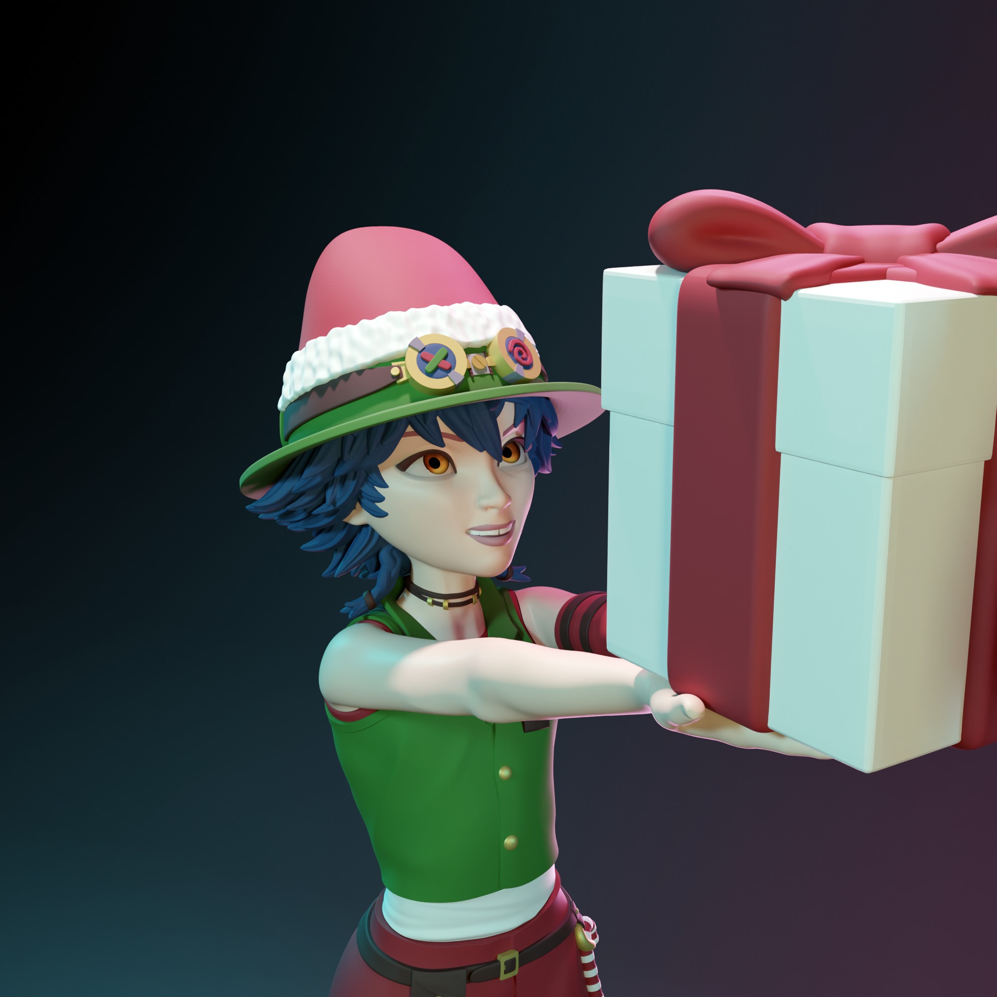 Christmas Jinx and Isha from Arcane 3D print model_5