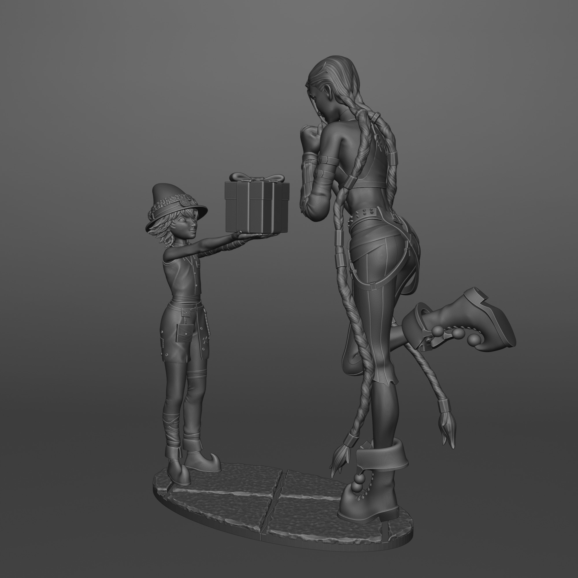 Christmas Jinx and Isha from Arcane 3D print model_8