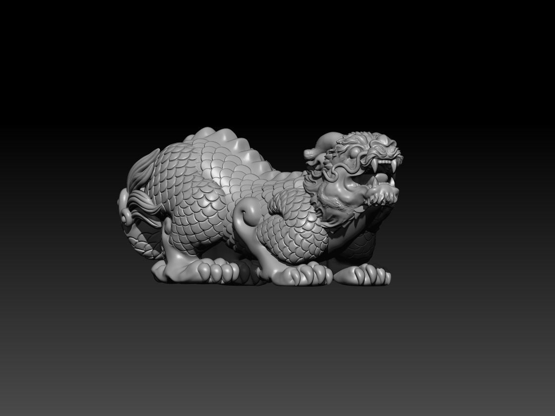 Chinese Qilin print 3D print model_1
