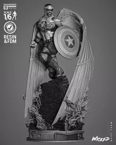 Wicked Marvel Falcon Sculpture