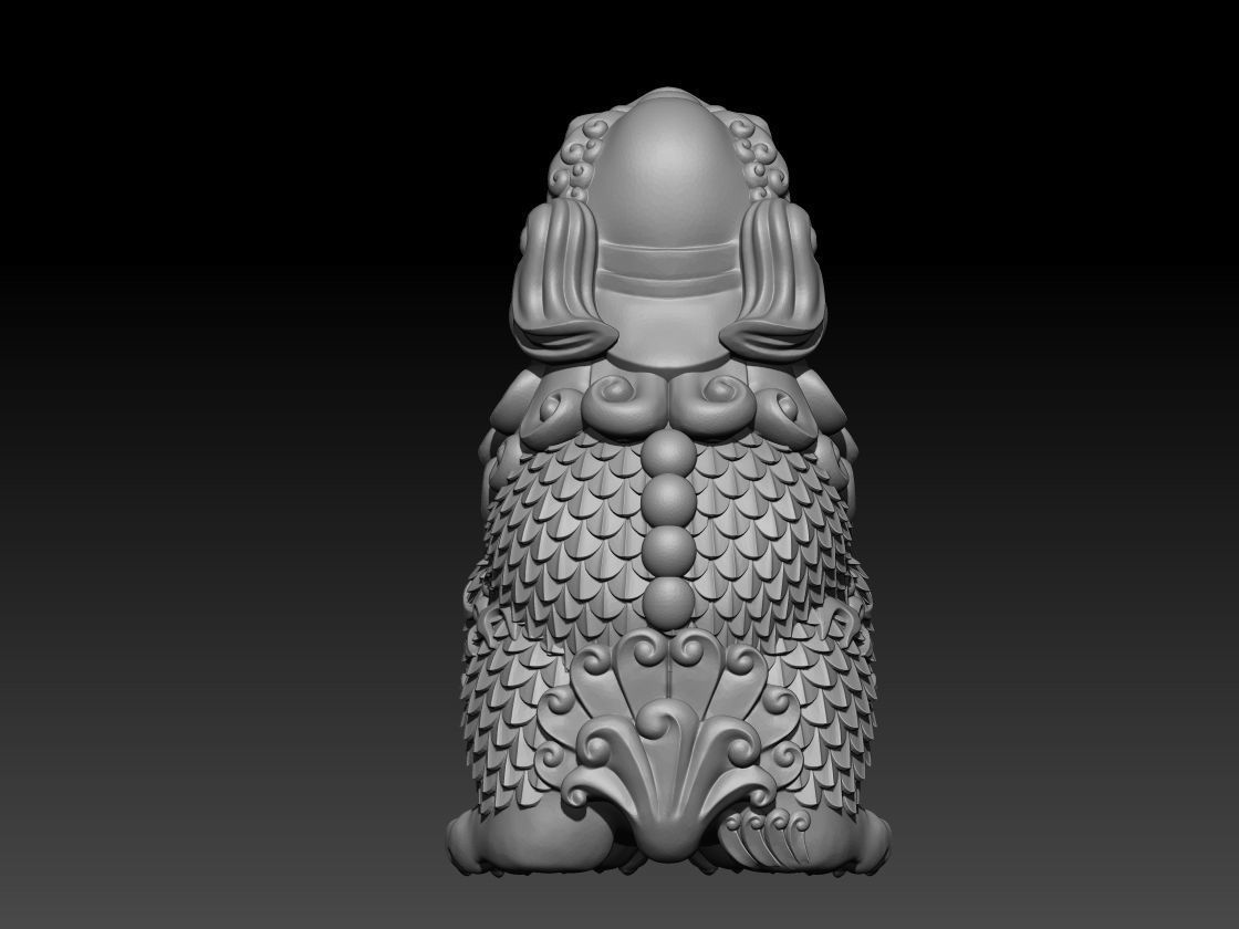 Chinese Lion  3D print model_2