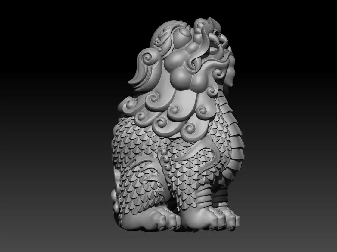 Chinese Lion  3D print model_0