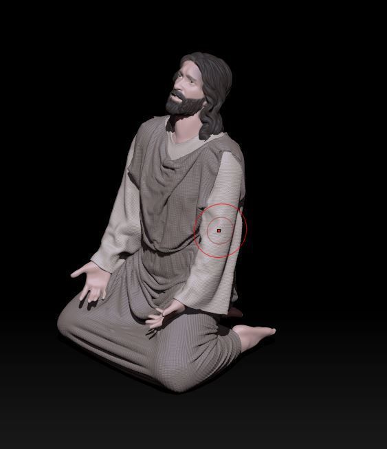 Jesus pose 2 3D print model_1