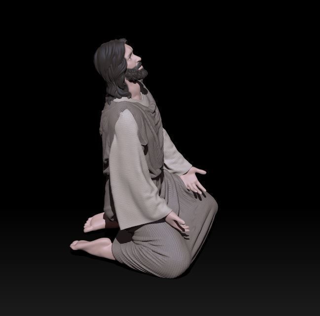 Jesus pose 2 3D print model_3