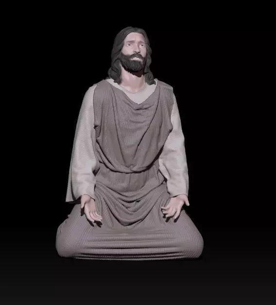Jesus pose 2 3D print model_0