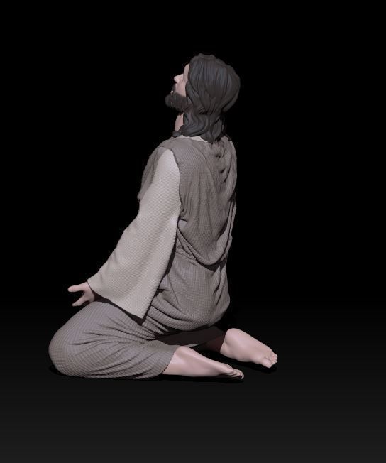 Jesus pose 2 3D print model_2