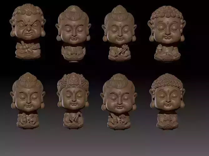 eight buddhas for print