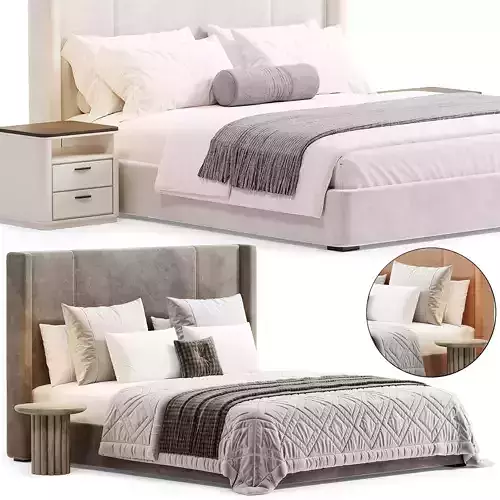 Bed With High Headboard Norman By Lavsit