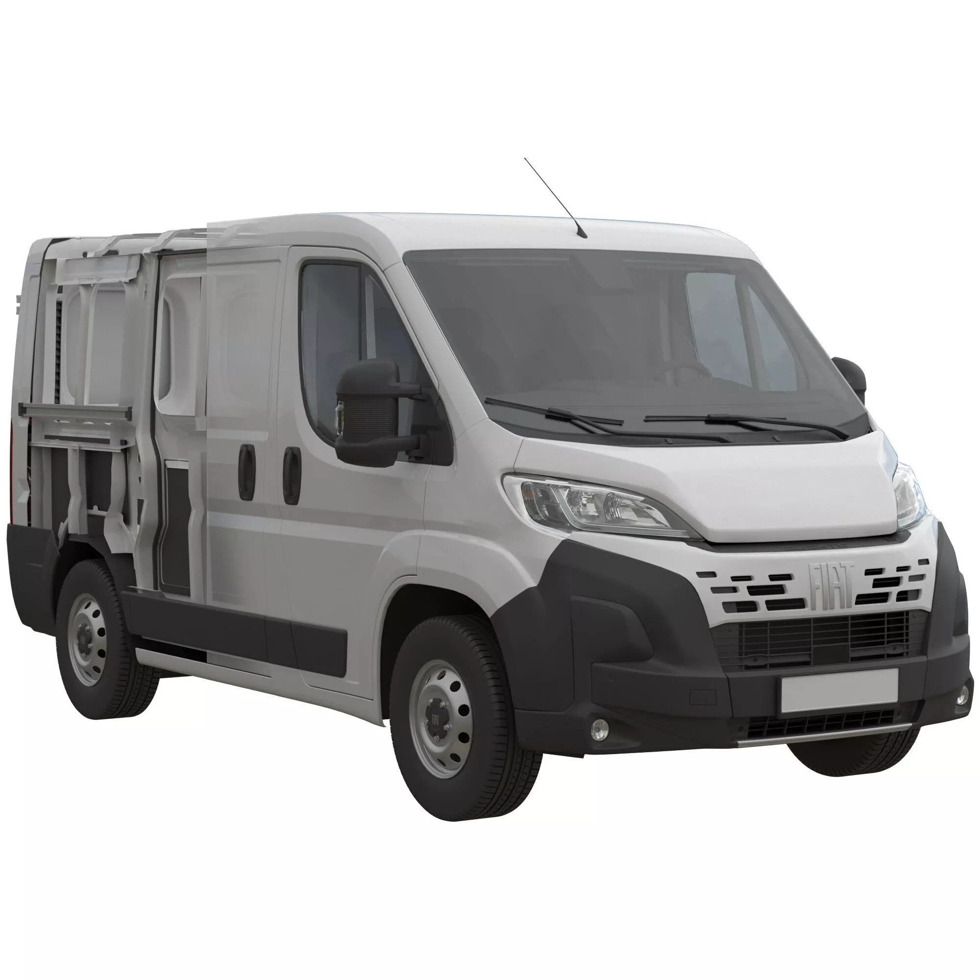 2024 FIAT DUCATO L1H1 Detailed interior 3D model