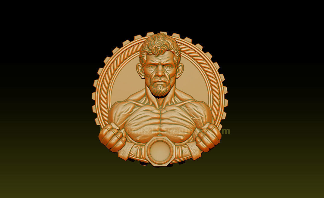 MMA and WWE Fighter Relief Model 3D print model_5