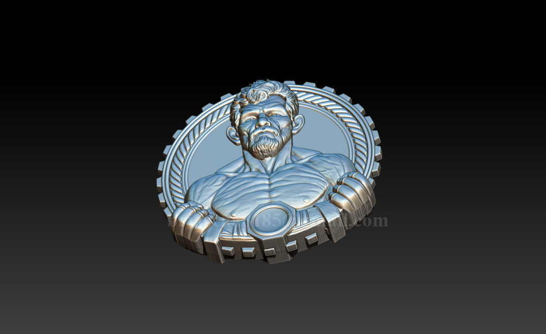 MMA and WWE Fighter Relief Model 3D print model_13
