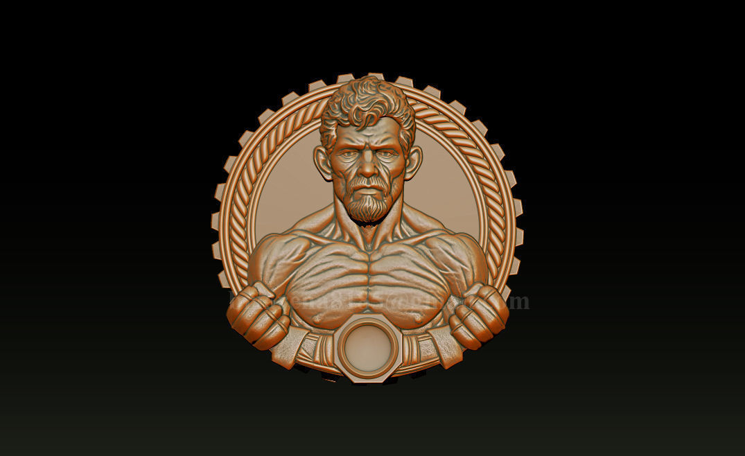 MMA and WWE Fighter Relief Model 3D print model_3