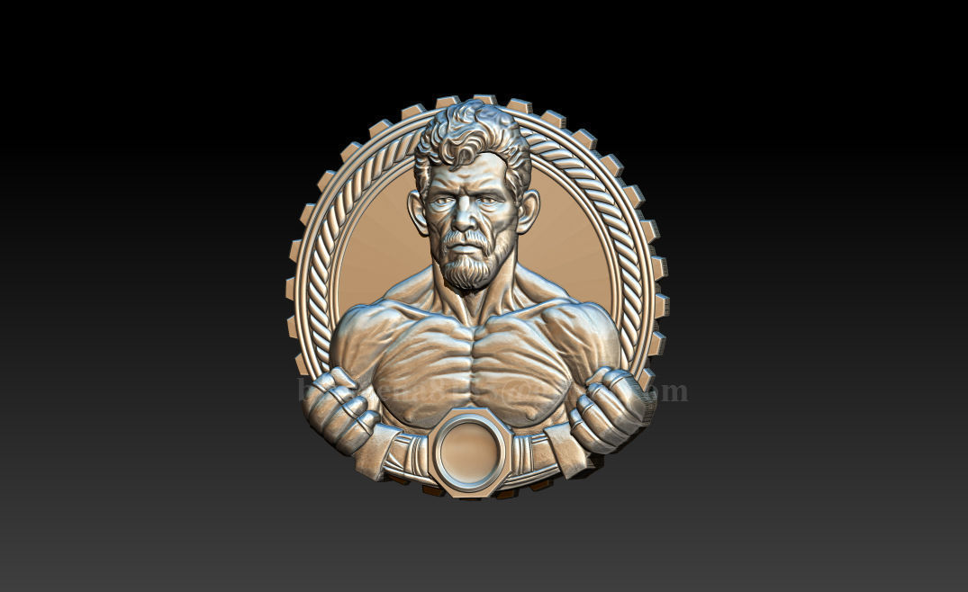 MMA and WWE Fighter Relief Model 3D print model_1