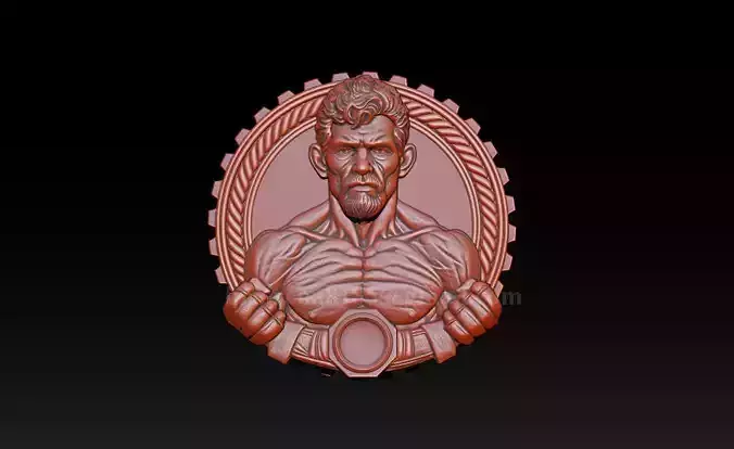  MMA and WWE Fighter Relief Model 3D print model