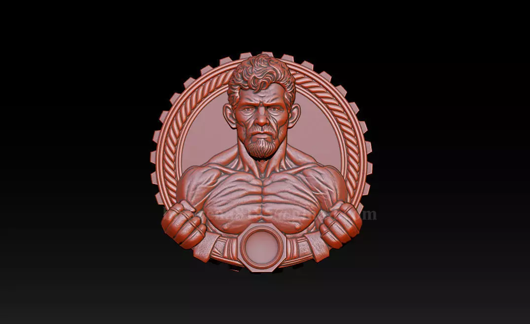 MMA and WWE Fighter Relief Model 3D print model_0