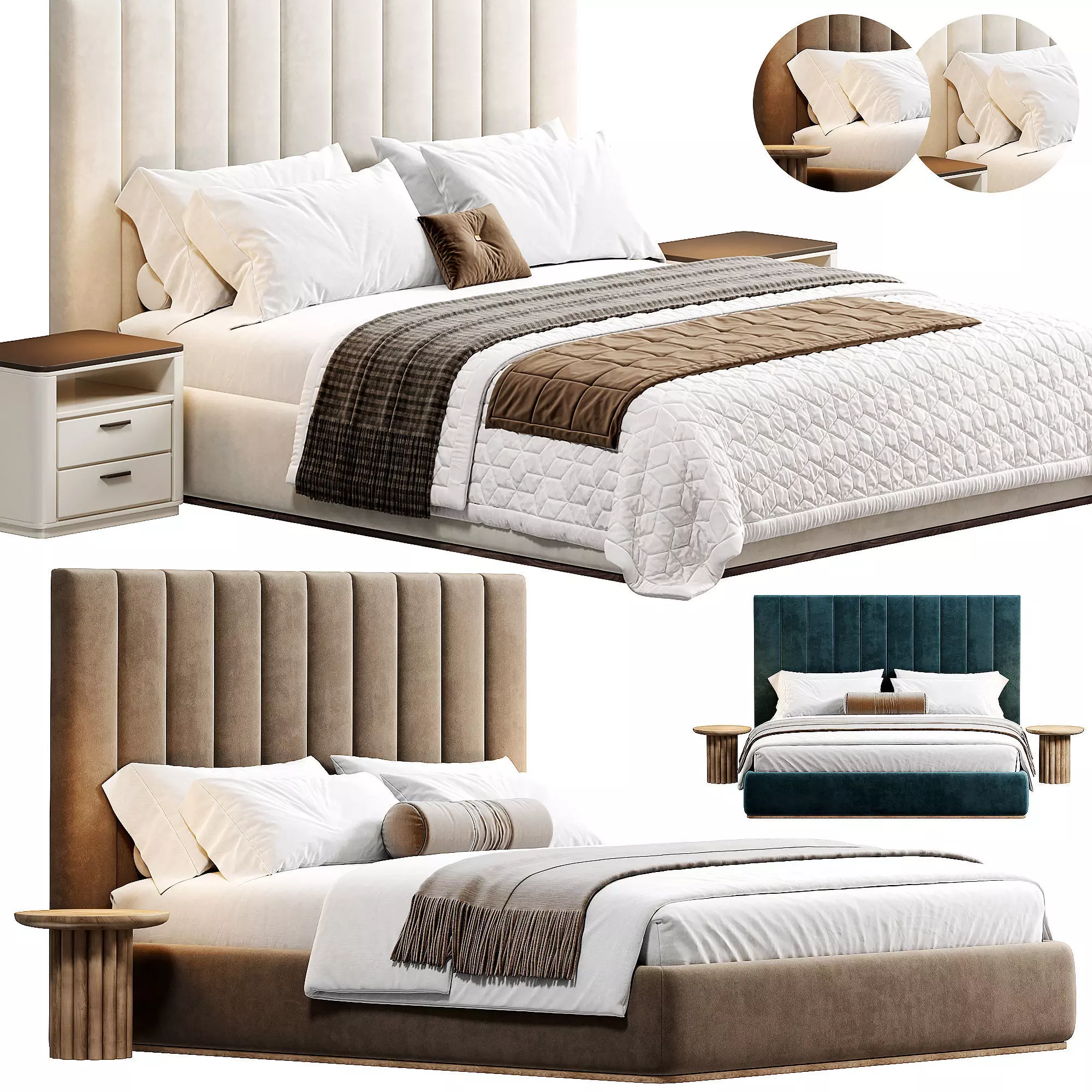 BED005 Bed by Bollu 3D model