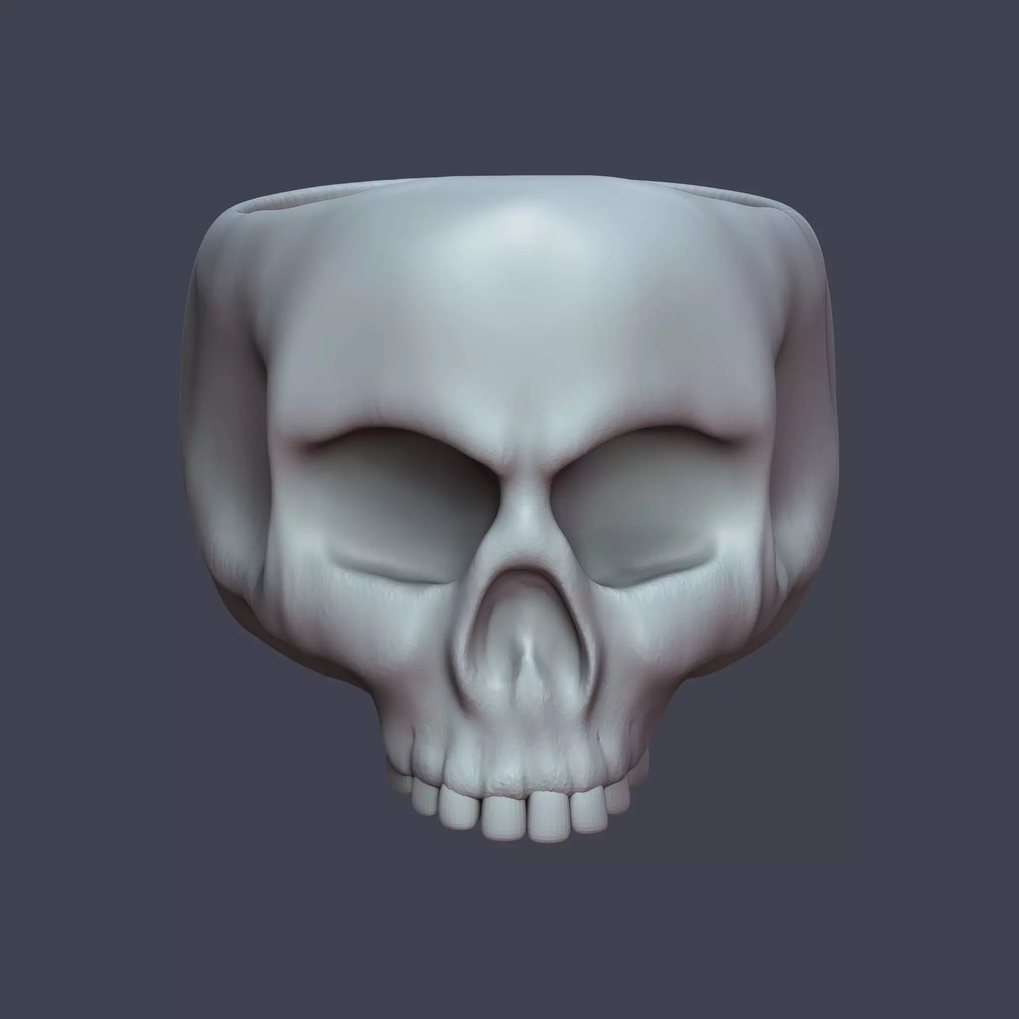 Skull Ring 3D print model_0